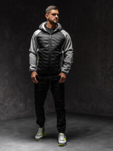 Bolf Herren Übergangsjacke Grau  KS2145A1