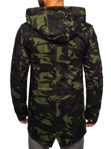 Bolf Herren Übergangsjacke Parka Camo-Khaki  5391