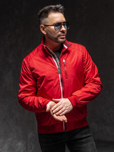 Bolf Herren Übergangsjacke Rot  1907A1