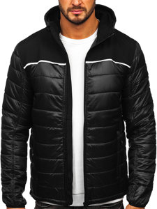 Bolf Herren Übergangsjacke Schwarz  K104