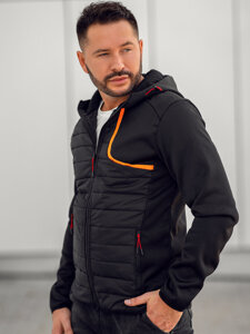 Bolf Herren Übergangsjacke Schwarz  KS2143