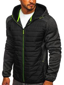 Bolf Herren Übergangsjacke Schwarz  KS2155