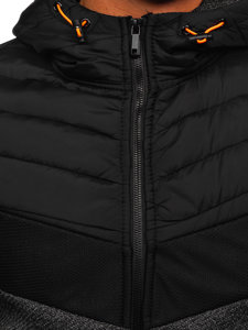 Bolf Herren Übergangsjacke Schwarz-Orange  BKS2153