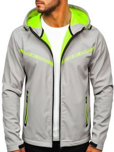 Bolf Herren Übergangsjacke Softshell Jacke Grau  KS2181