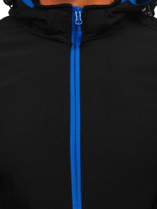 Bolf Herren Übergangsjacke Softshell Jacke Schwarz-Blau  HH017