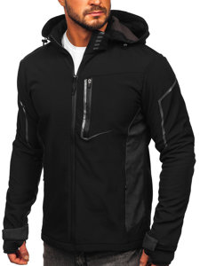 Bolf Herren Übergangsjacke Softshell Jacke Schwarz  HM191