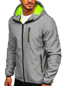 Bolf Herren Übergangsjacke Softshell  Jacke Schwarzgrau  KS2195