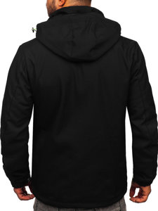 Bolf Herren Übergangsjacke Softshell Schwarz-Grün  WX085