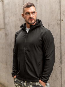 Bolf Herren Übergangsjacke Softshell Schwarz  HH017A