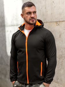 Bolf Herren Übergangsjacke Softshell Schwarz-Orange HH017A