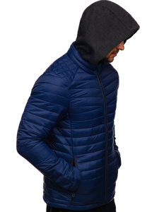 Bolf Herren Übergangsjacke Sport Jacke Dunkelblau  AB031