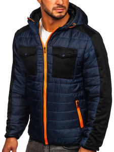 Bolf Herren Übergangsjacke Sport Jacke Dunkelblau  M10003