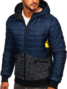 Bolf Herren Übergangsjacke Sport Jacke Dunkelblau  M10019