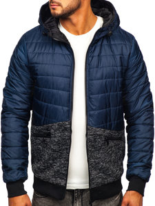 Bolf Herren Übergangsjacke Sport Jacke Dunkelblau  M10019