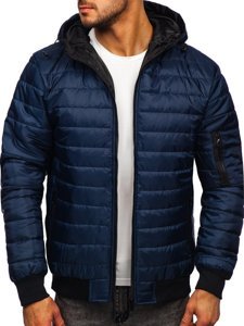 Bolf Herren Übergangsjacke Sport Jacke Dunkelblau MY13M