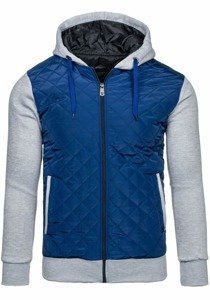 Bolf Herren Übergangsjacke Sport Jacke Dunkelblau  a91