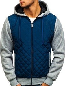 Bolf Herren Übergangsjacke Sport Jacke Dunkelblau  a91