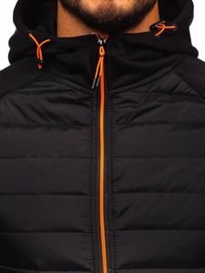 Bolf Herren Übergangsjacke Sport Jacke Schwarz  KS1885