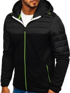 Bolf Herren Übergangsjacke Sport Jacke Schwarz  KS1887