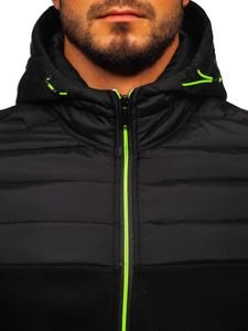 Bolf Herren Übergangsjacke Sport Jacke Schwarz  KS1887