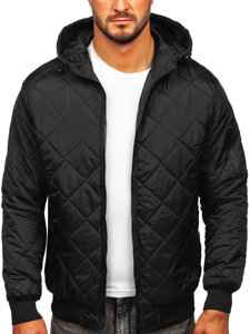 Bolf Herren Übergangsjacke Sport Jacke Schwarz  MY21