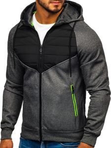 Bolf Herren Übergangsjacke Sport Jacke Schwarzgrau  KS1890