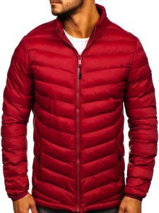 Bolf Herren Übergangsjacke Sport Jacke Weinrot  SM70