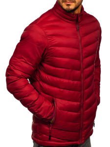 Bolf Herren Übergangsjacke Sport Jacke Weinrot  SM70