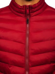 Bolf Herren Übergangsjacke Sport Jacke Weinrot  SM70