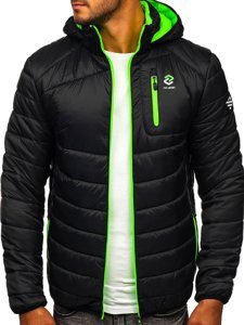 Bolf Herren Übergangsjacke Sport Jacke mit Steppmuster Schwarz BK031