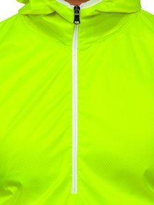 Bolf Herren Übergangsjacke Sportjacke Anorak mit Kapuze Gelb-Neon 5061