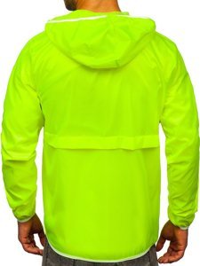 Bolf Herren Übergangsjacke Sportjacke Anorak mit Kapuze Gelb-Neon 5061