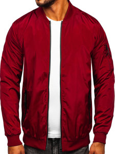 Bolf Herren Übergangsjacke Weinrot  W3908