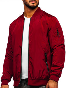 Bolf Herren Übergangsjacke Weinrot  W3908