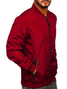 Bolf Herren Übergangsjacke Weinrot  W3908