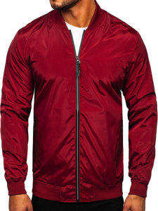 Bolf Herren Übergangsjacke Weinrot  W3909