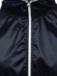 Bolf Herren Übergangsjacke Windjacke mit Kapuze Dunkelblau  5060