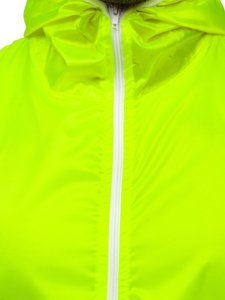 Bolf Herren Übergangsjacke Windjacke mit Kapuze Gelb-Neon  5060