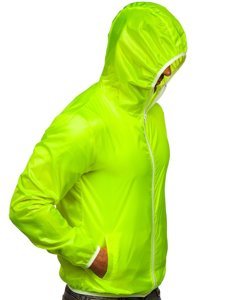 Bolf Herren Übergangsjacke Windjacke mit Kapuze Gelb-Neon  5060