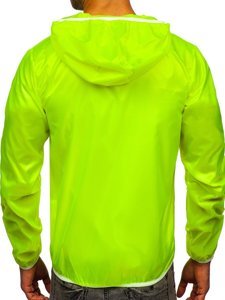 Bolf Herren Übergangsjacke Windjacke mit Kapuze Gelb-Neon  5060