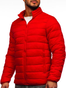 Bolf Herren Übergangsjacke mir Steppmuster Rot LY33