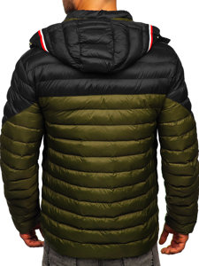 Bolf Herren Übergangsjacke mit Steppmuster Grün  M13012