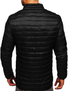 Bolf Herren Übergangsjacke mit Steppmuster Schwarz LY33