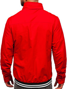 Bolf Herren Übergangsjacke mit versteckter Kapuze Rot 5M3101