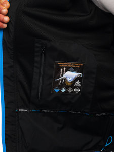 Bolf Herren Übergangskacje Sportjacke Schwarz-Blau  WX061