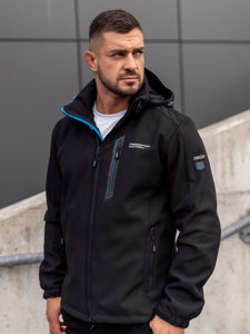 Bolf Herren Übergangskacje Sportjacke Schwarz-Blau  WX061A