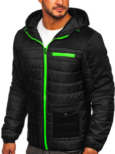 Bolf Herren Überganssjacke Steppjacke Schwarz  M10006