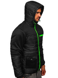 Bolf Herren Überganssjacke Steppjacke Schwarz  M10006