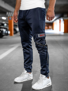 Bolf Herren Warme Hose Cargohose Jogger Pants Dunkelblau HW2206