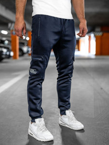 Bolf Herren Warme Hose Cargohose Jogger Pants Dunkelblau HW2206